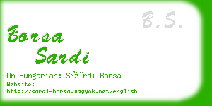 borsa sardi business card